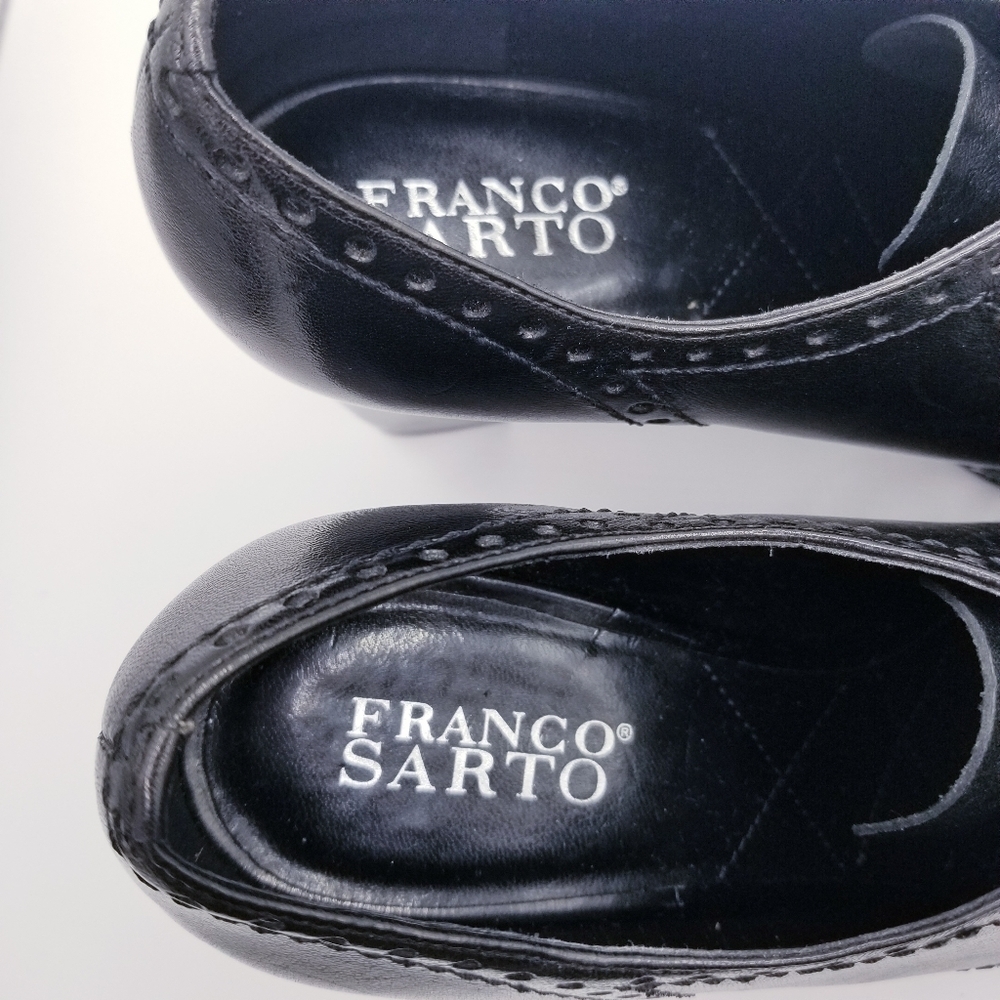 Franco Sarto Devote Black Block Heel Shoes 9.5 - Picture 8 of 13
